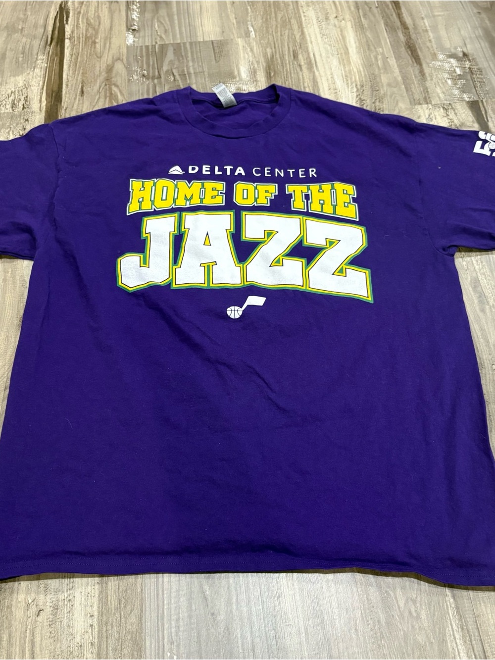 Utah Jazz Delta Center Home Of The Utah Jazz NBA Basketball Purple T Shirt XL